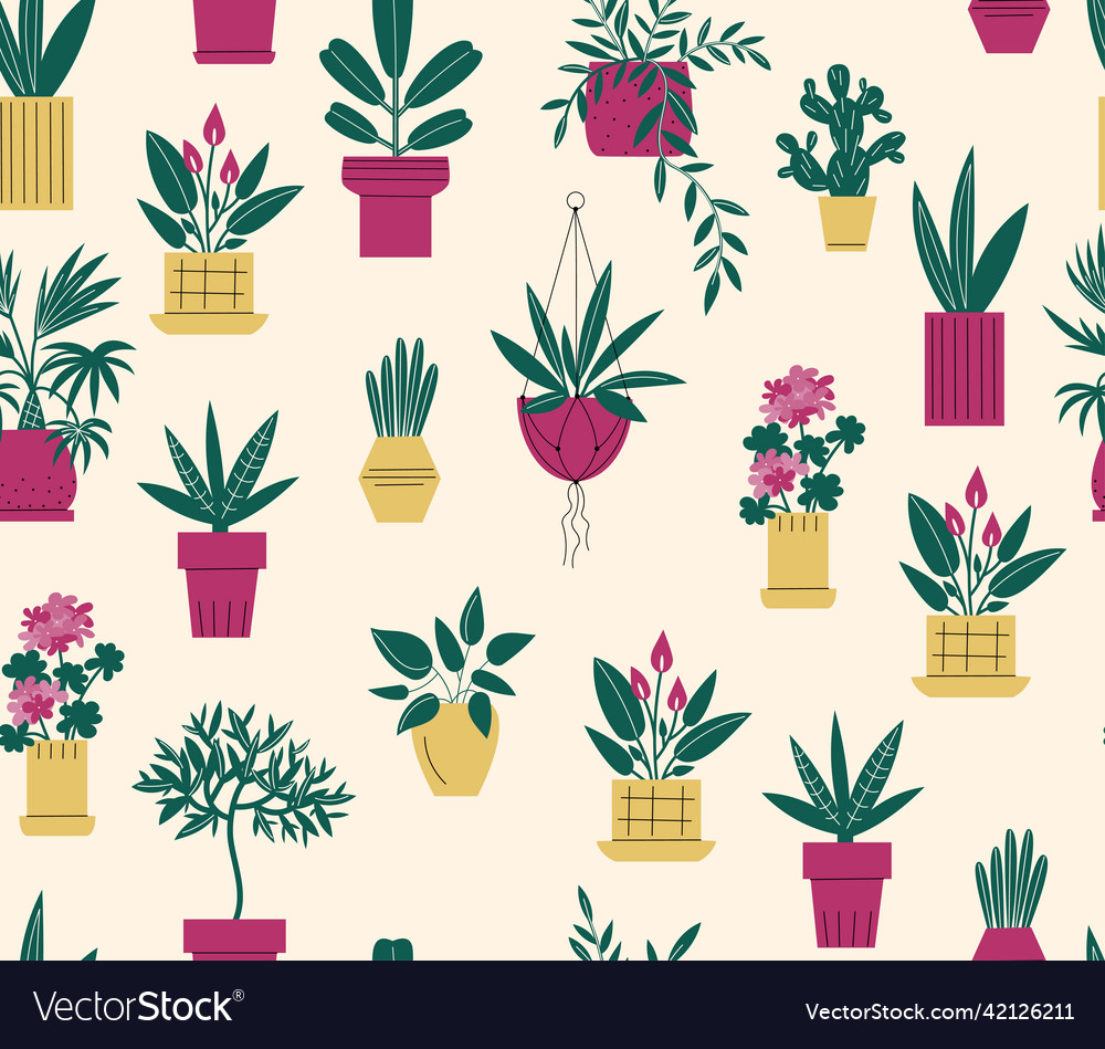 Seamless pattern with different simple vector image Seamless pattern with different simple