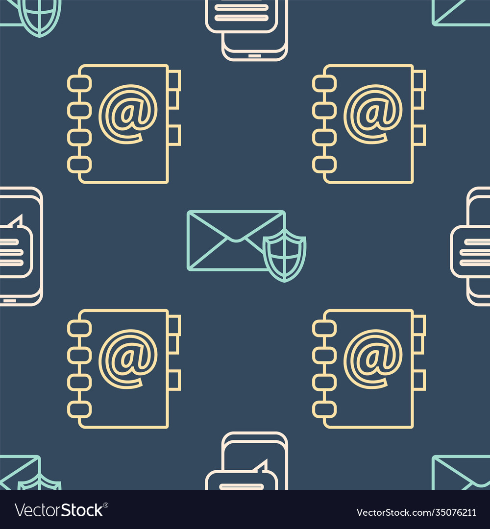 Set line chat messages notification on phone vector image Set line chat messages notification on phone