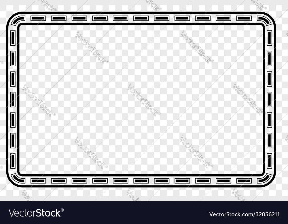 Simple black rectangle frame for certificate