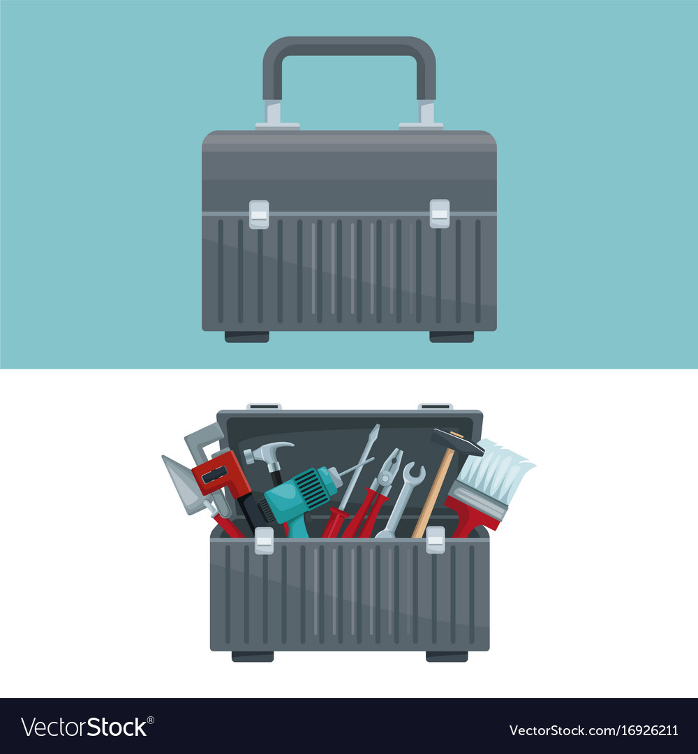 Toolbox Banner with Open and Closed Tools