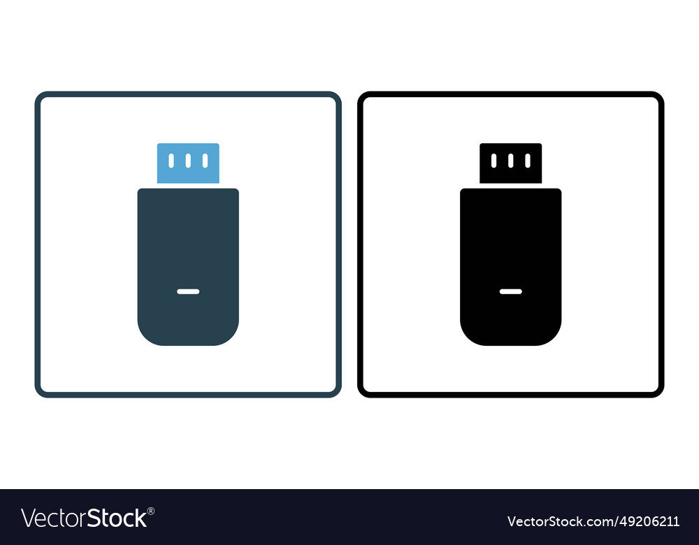 Usb icon related to device computer vector image Usb icon related to device computer