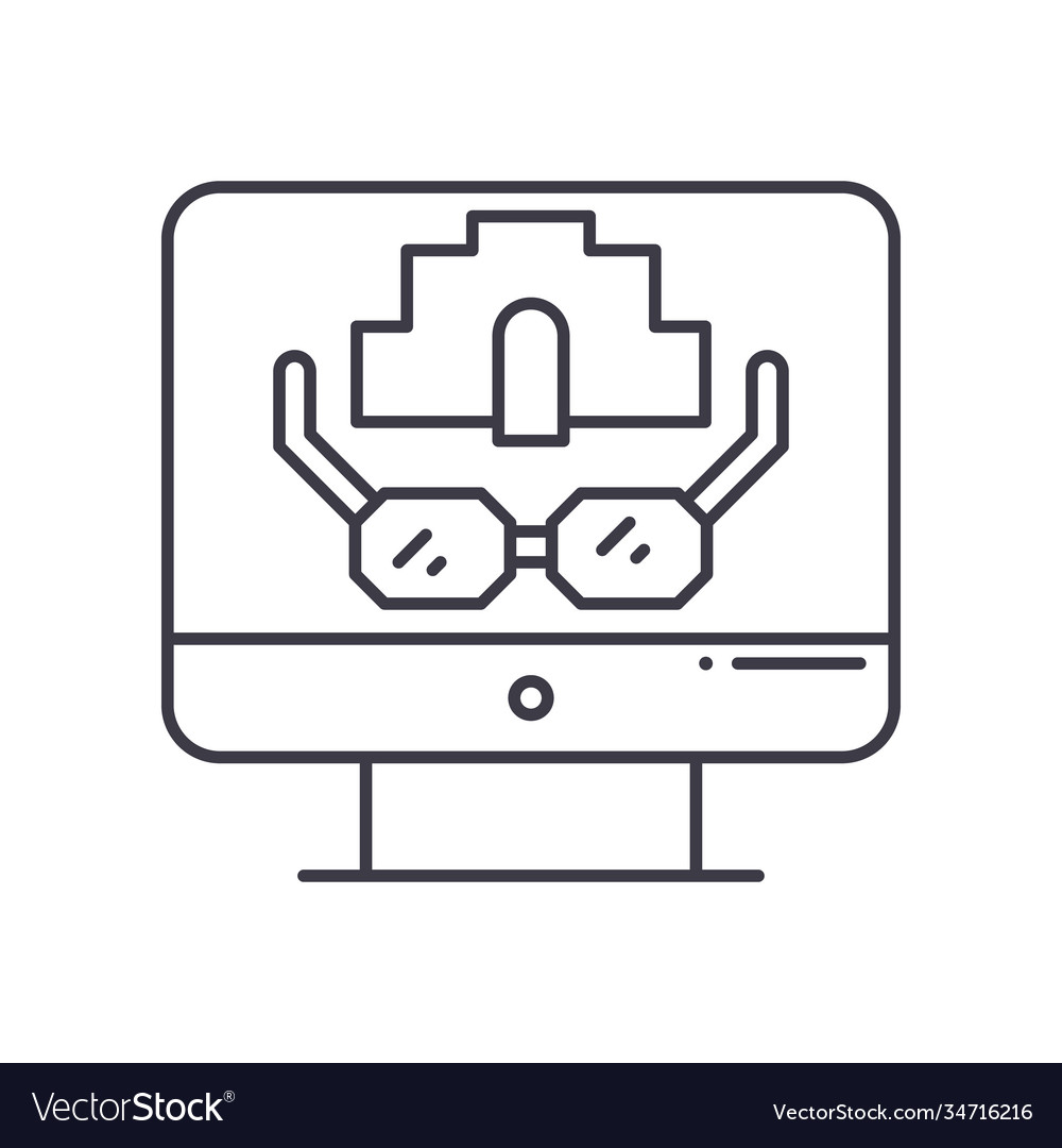 3d game icon linear isolated thin