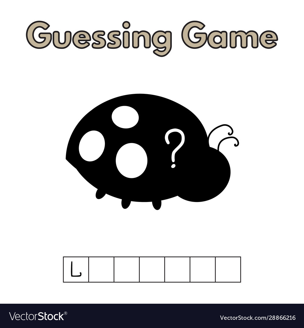 Cartoon ladybug guessing game