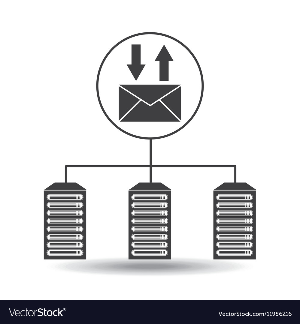 Email communication data center connection