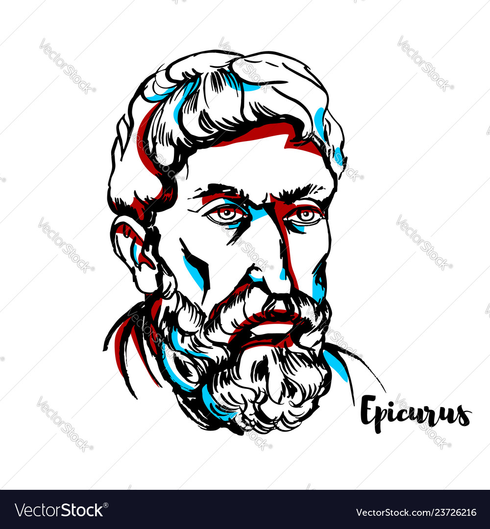 Epicurus portrait Royalty Free Vector Image - VectorStock