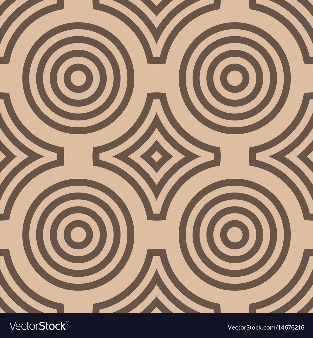 Geometric round shape seamless pattern