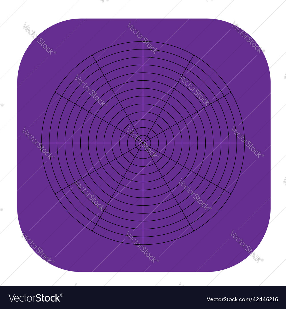 Polar kreisförmiges Gitternetz Piste Diagrammelement vector image Polar kreisförmiges Gitternetz Piste Diagrammelement