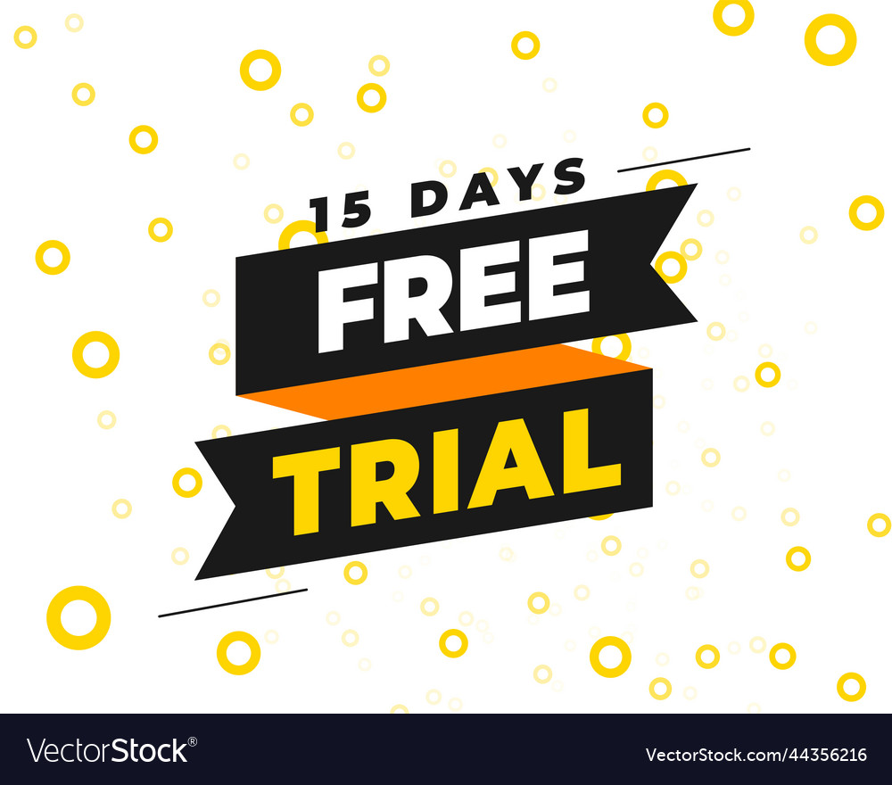 Ribbon Style Free 15 Days Trial Offer Background Vector Image Ribbon Style Free 15 Days Trial Offer Background Vector Image
