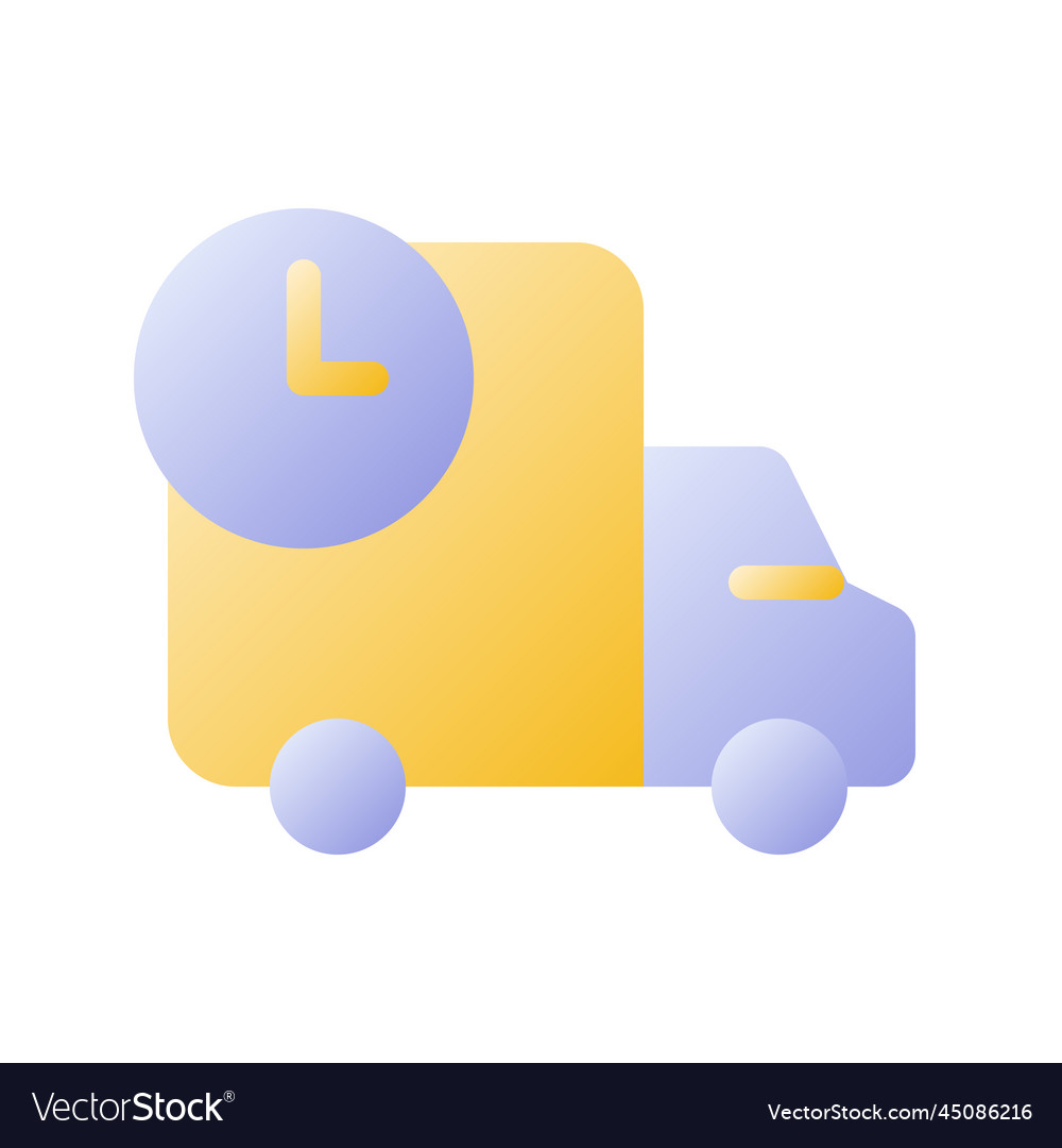 Schedule delivery flat gradient two-color ui icon vector image Schedule delivery flat gradient two-color ui icon