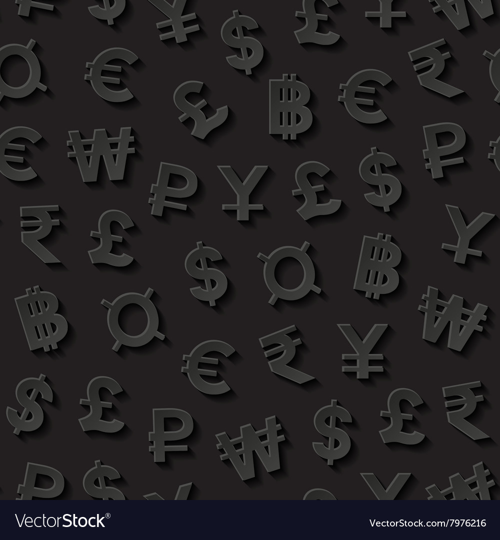 Seamless pattern with currency symbols