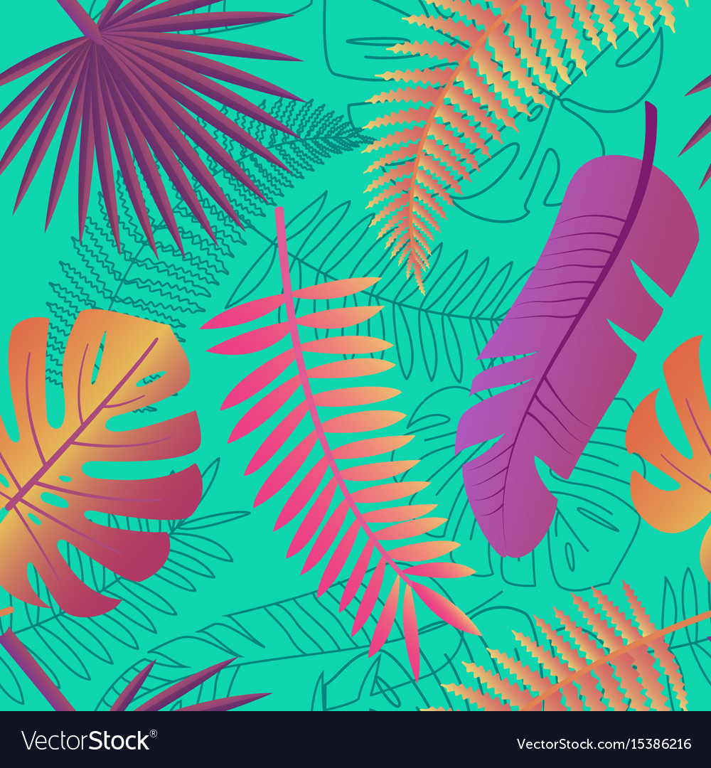 Tropical Palm Leaf Pattern