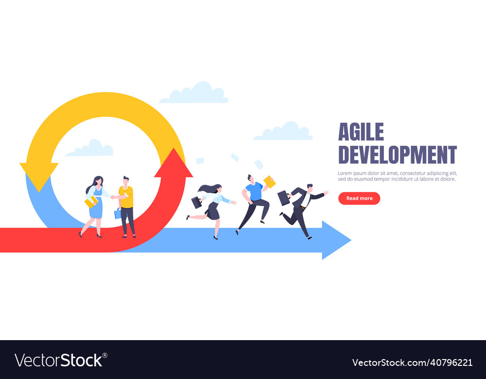 Agile development methodology business concept vector image Agile development methodology business concept