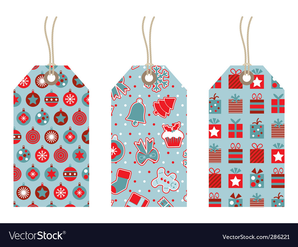 Christmas tags Royalty Free Vector Image - VectorStock