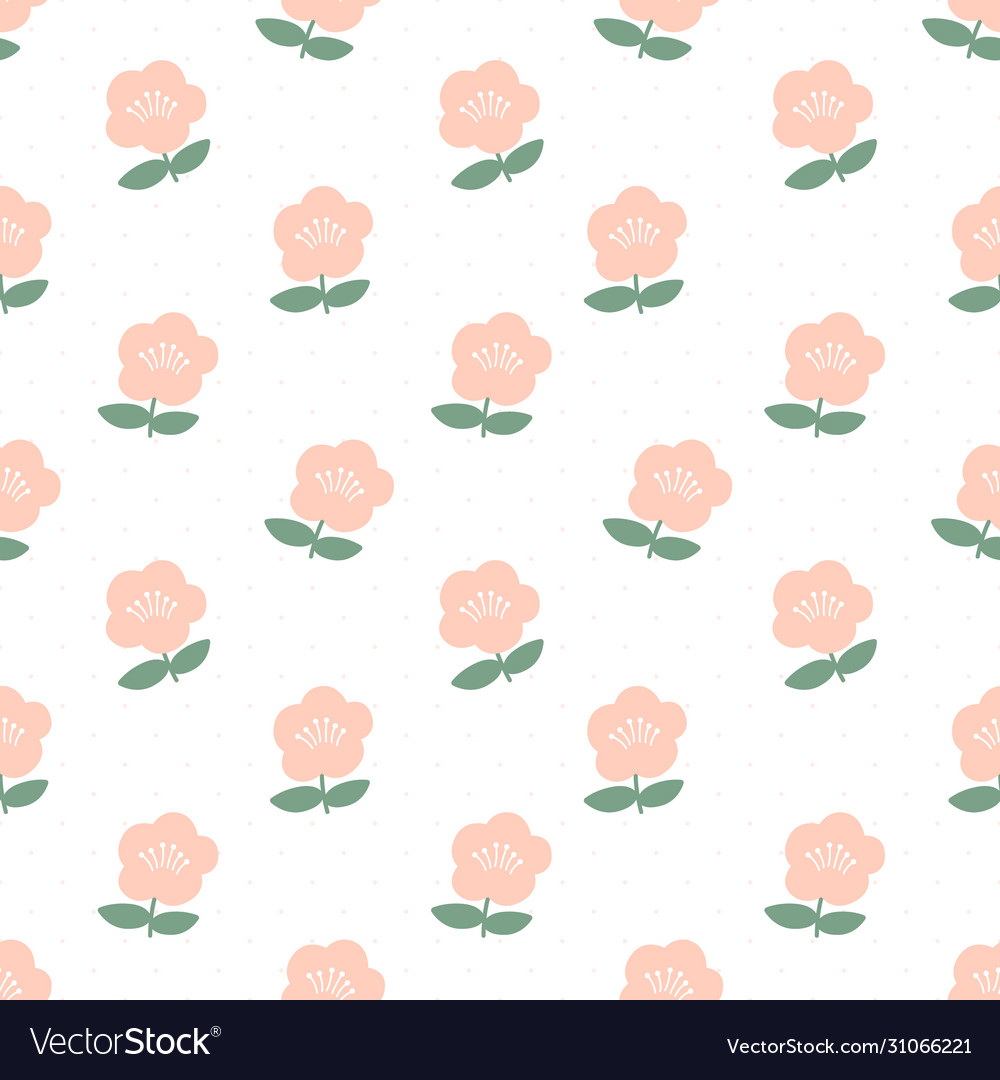 Cute flowers seamless pattern background