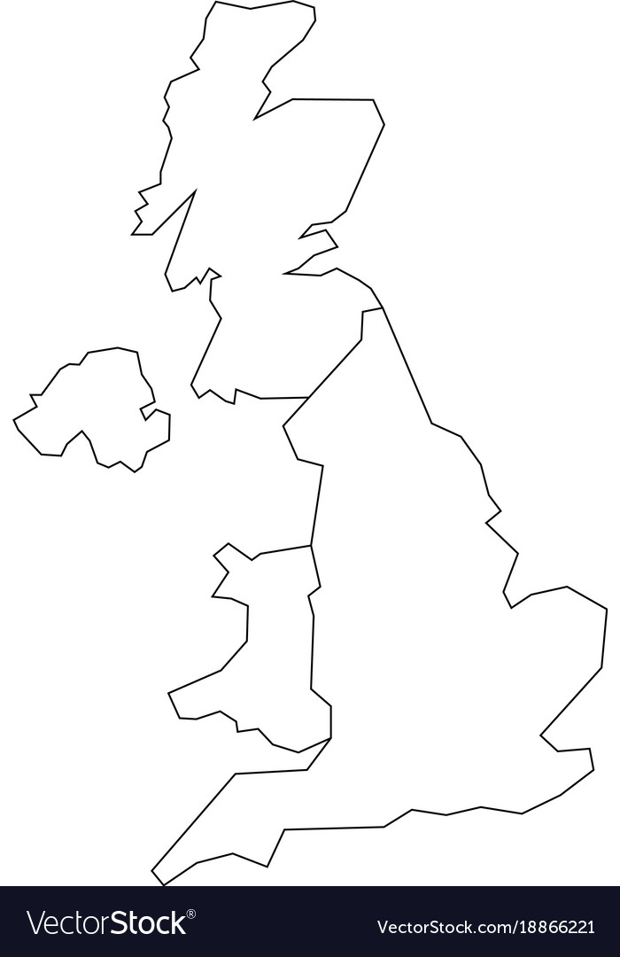 Map of united kingdom countries - england wales