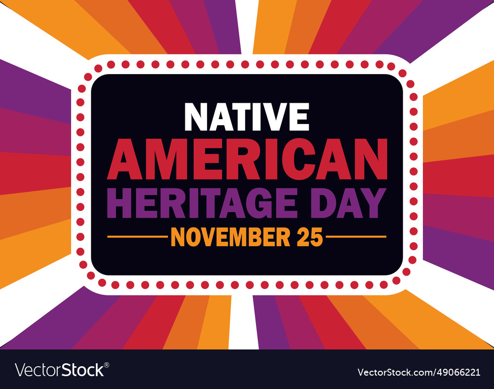 Native american heritage day Royalty Free Vector Image