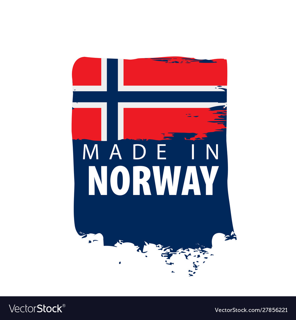 Norway flag on a white Royalty Free Vector Image