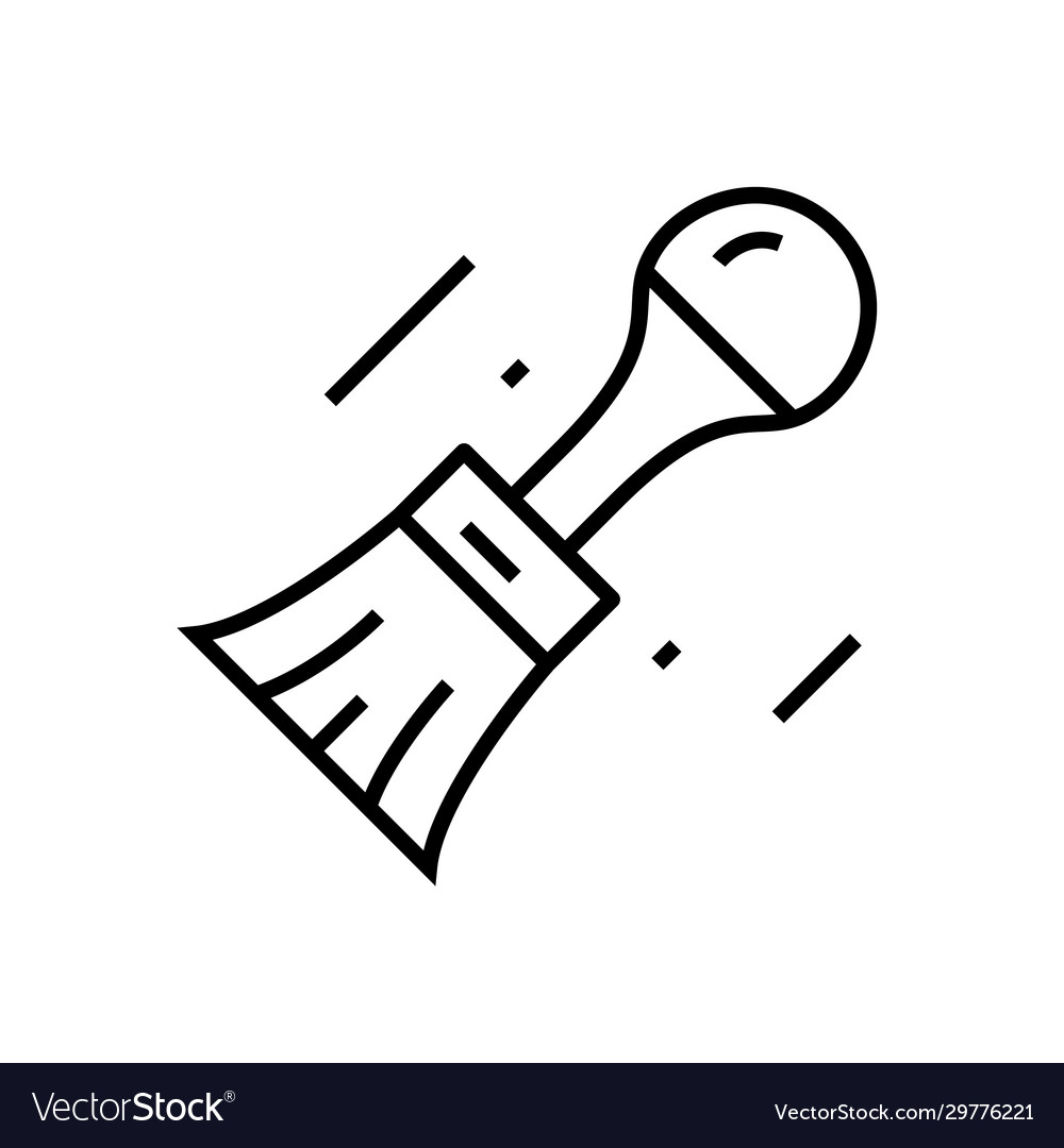 Paint brush line icon concept sign outline Vector Image