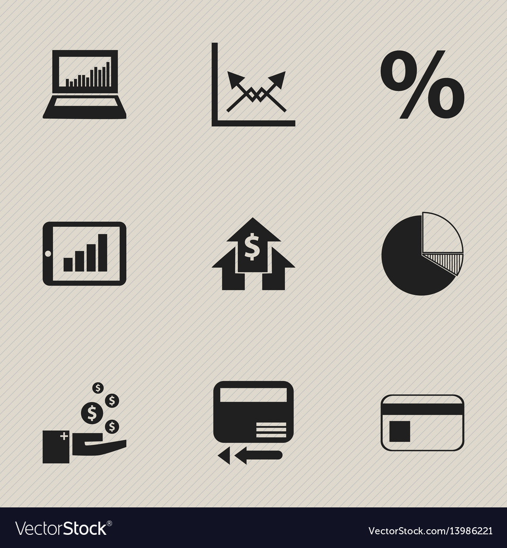 Set of 9 editable analytics icons includes