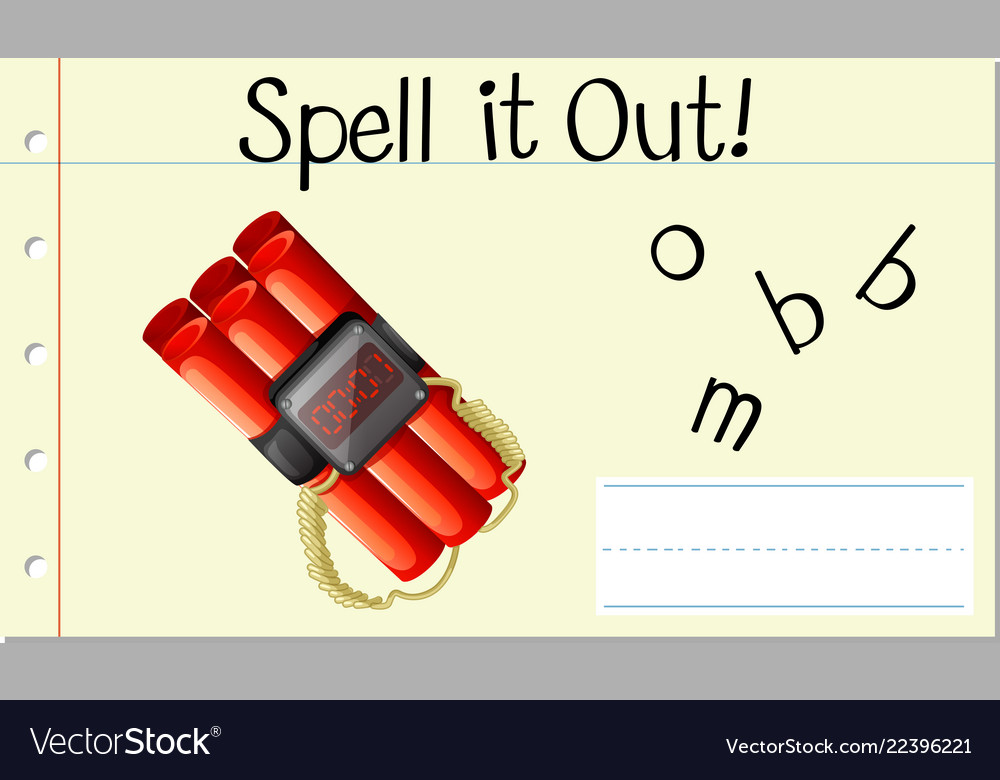 Spell english word bomb