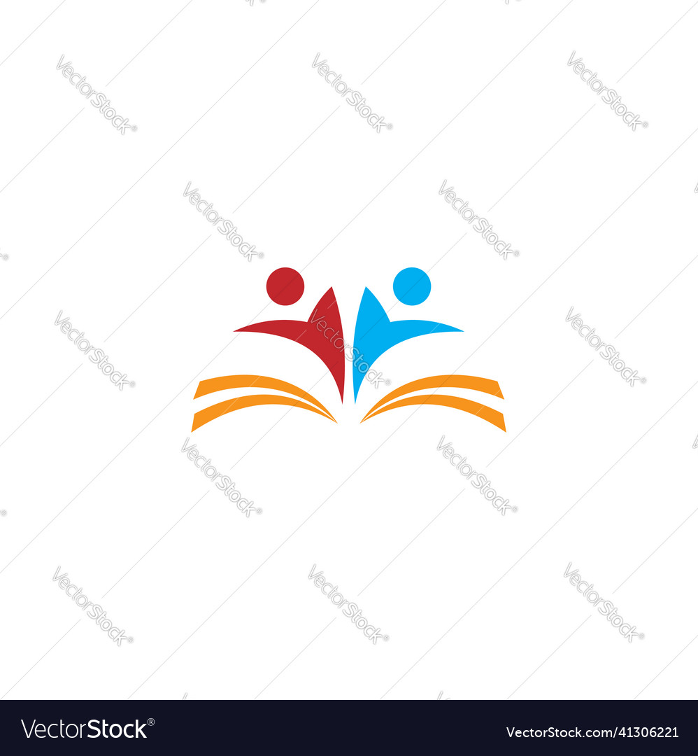 Student open book education logo Royalty Free Vector Image