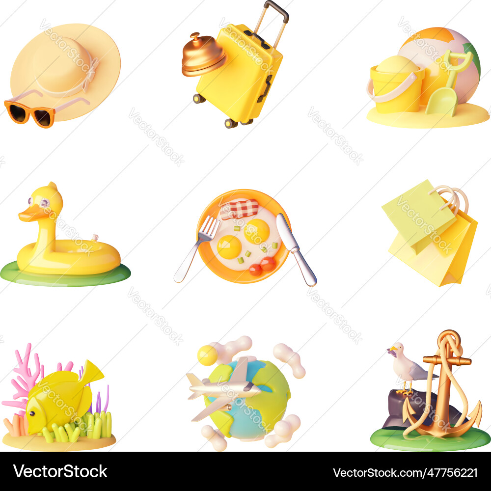Travel icon set Royalty Free Vector Image - VectorStock