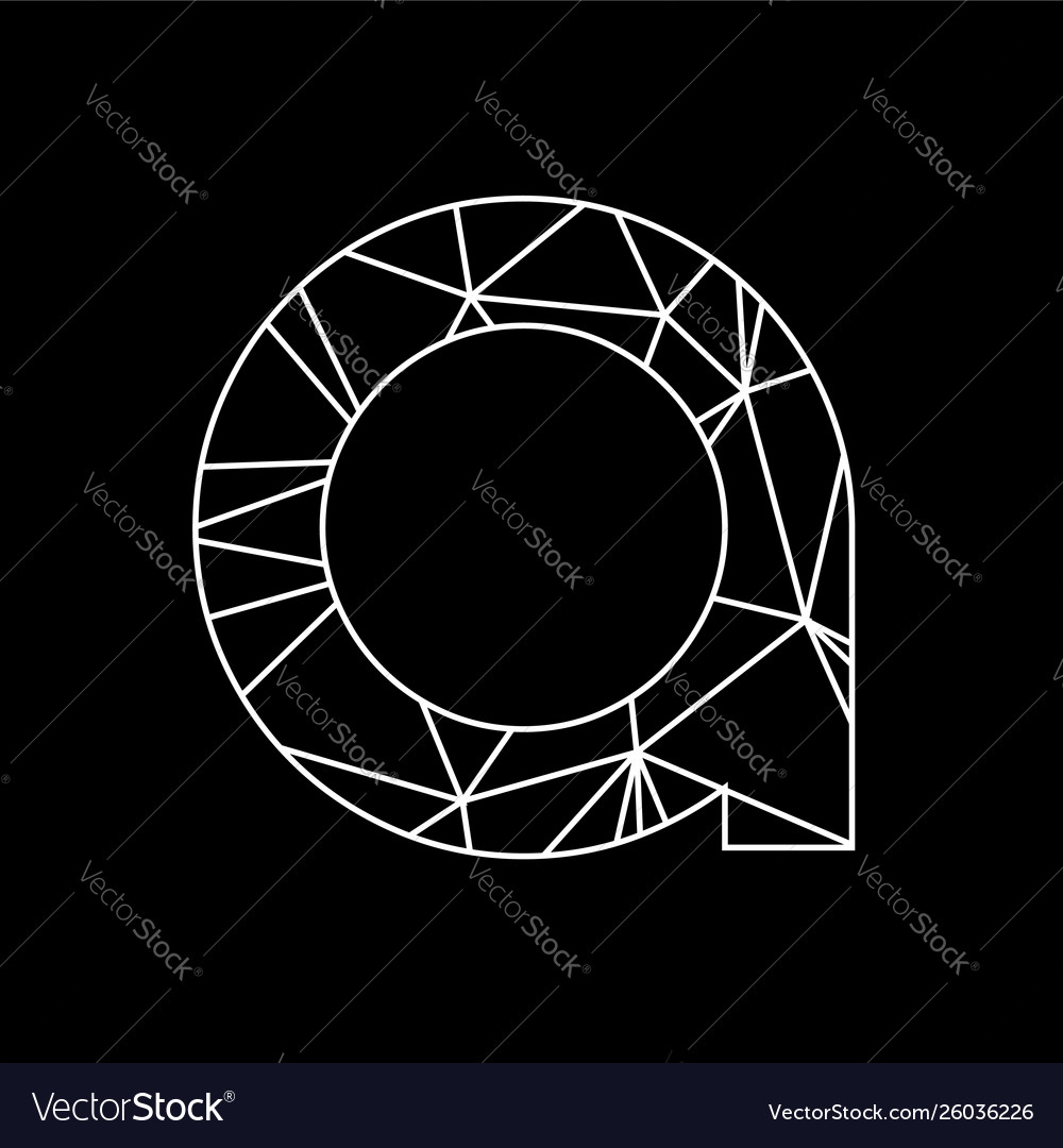 A geometric triangle blockchain font