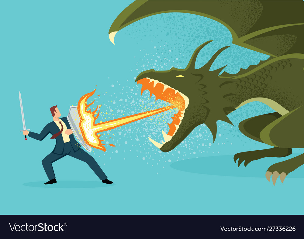 Businessman vs Dragon - Mut und Führung