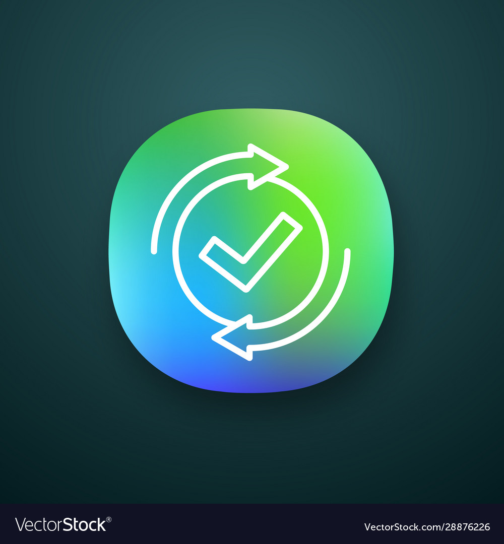 Checking process app icon vector image Checking process app icon
