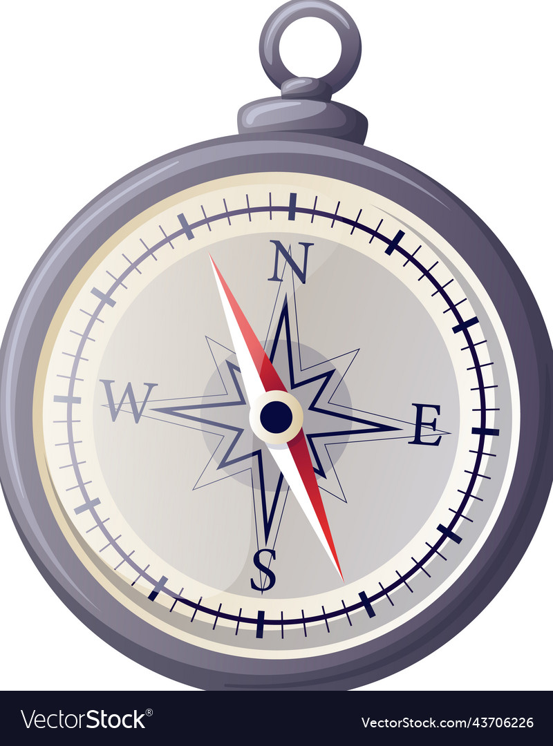 Compass north cartoon vector image Compass north cartoon