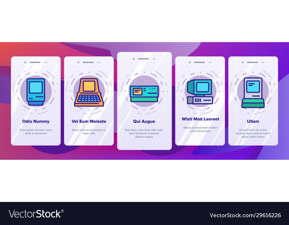 Computer Onboarding Icons Set