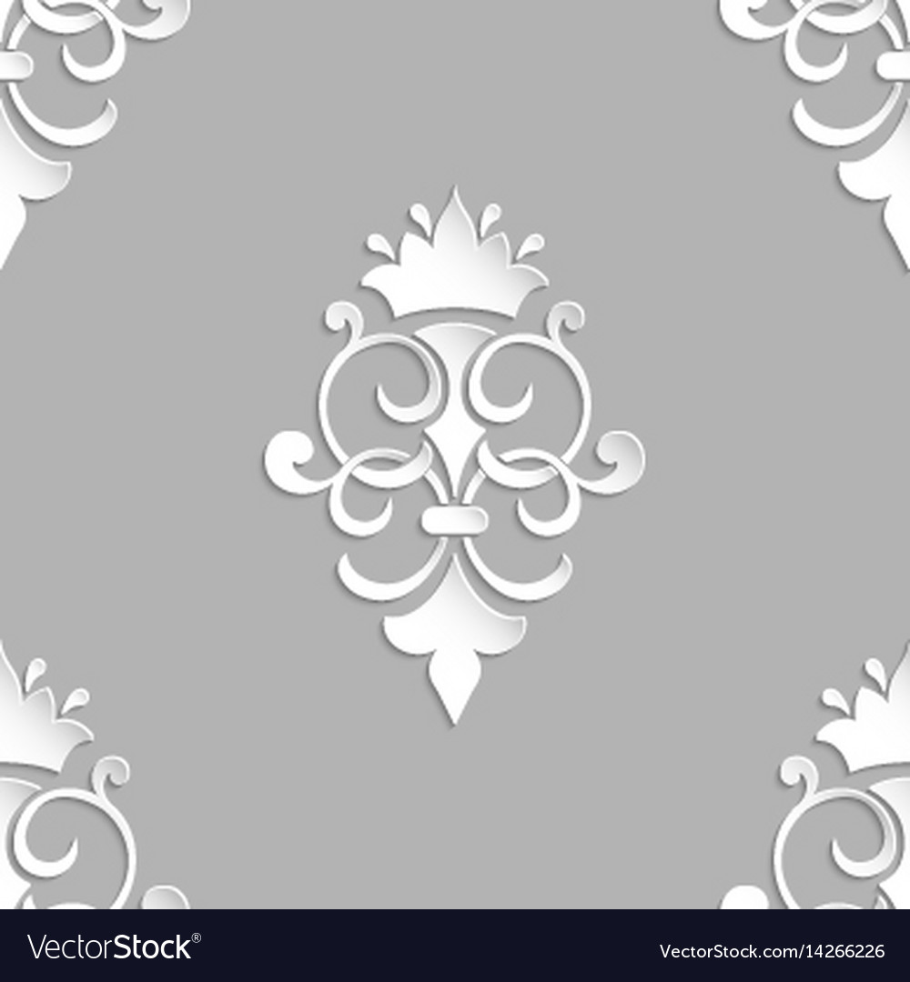 Elegant Damask Pattern Element