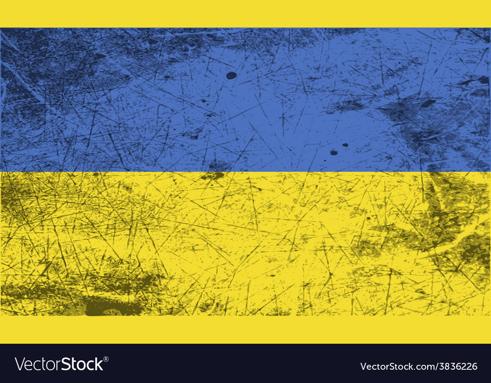 Flag of ukraine with old texture