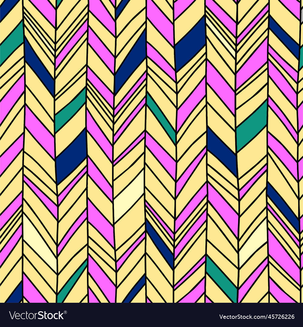 Herringbone pattern with scandinavian artistic