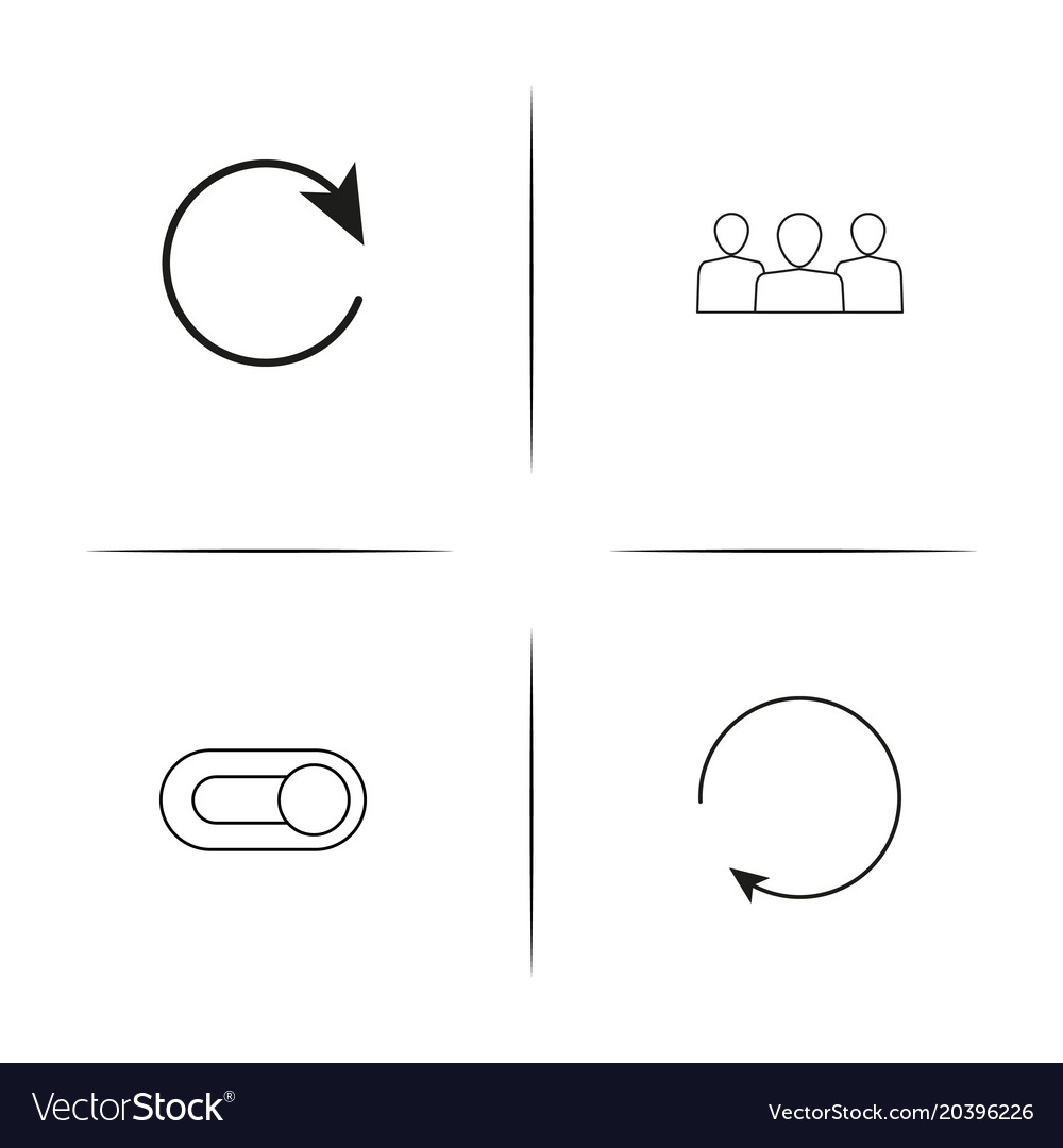 Interface simple linear icon setsimple outline
