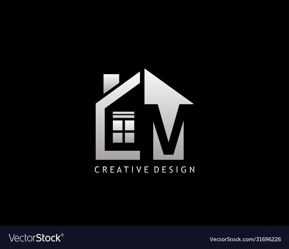 M letter logo negative space initial Royalty Free Vector