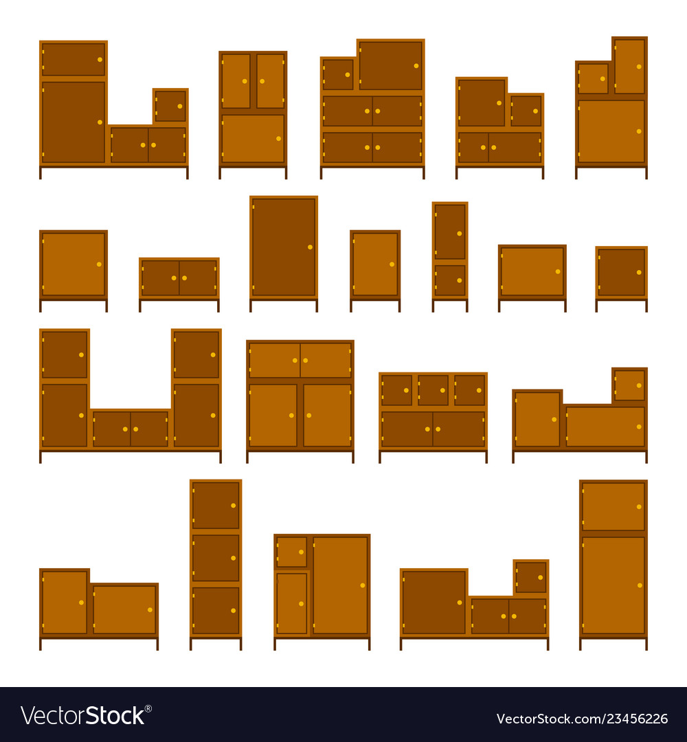 office-furniture-set-in-flat-style-isolated-vector-image