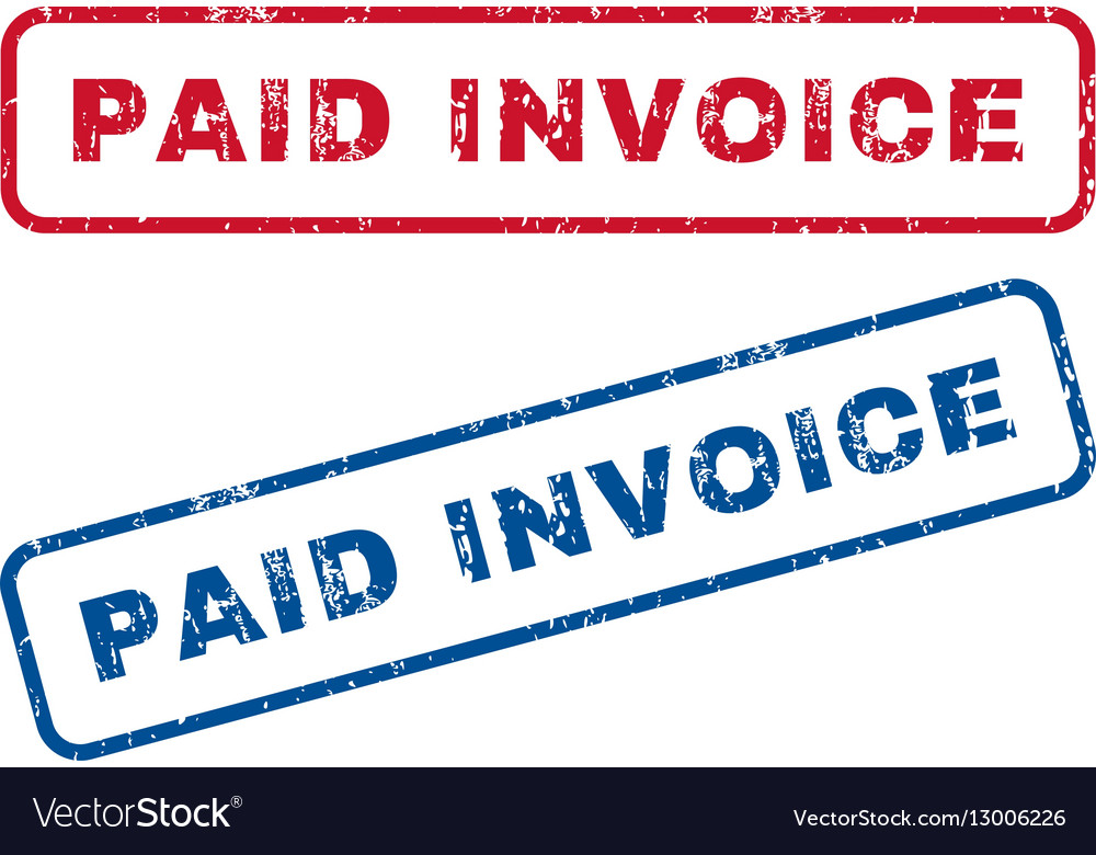 Paid invoice rubber stamps Royalty Free Vector Image