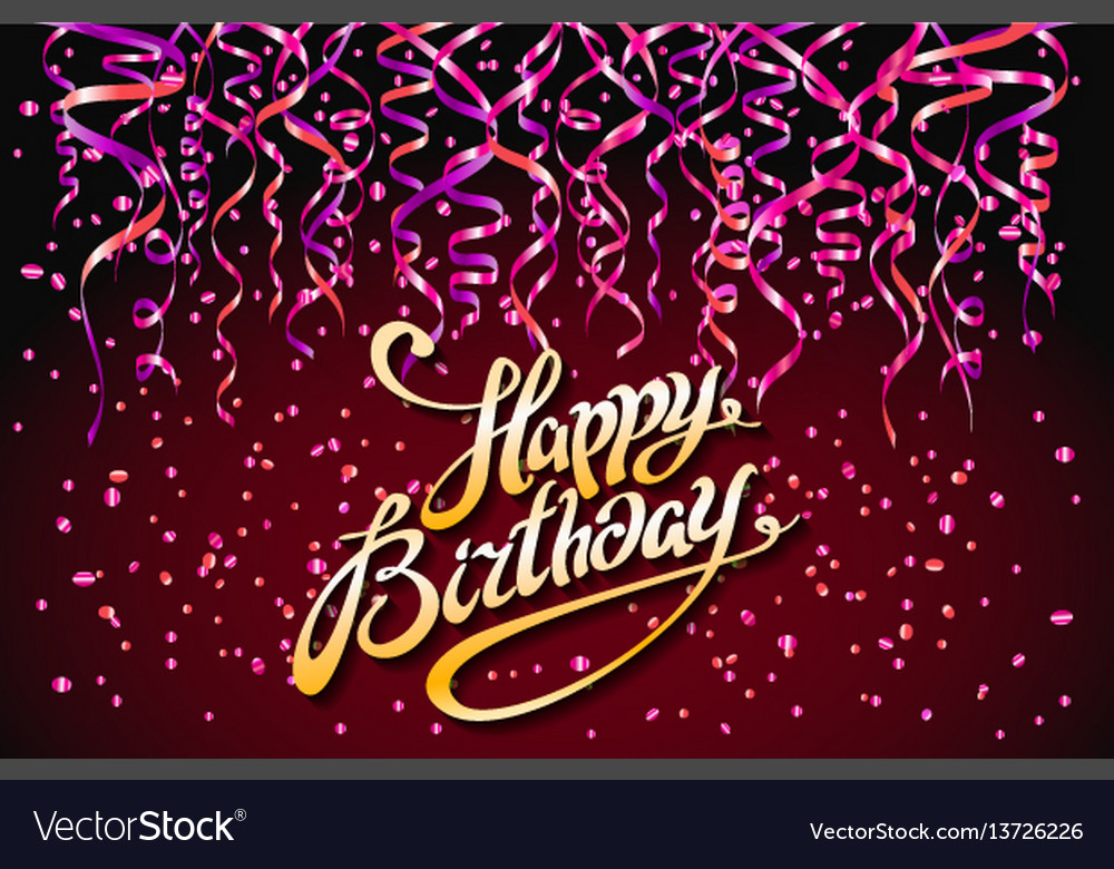 Red party background happy birthday celebration Vector Image