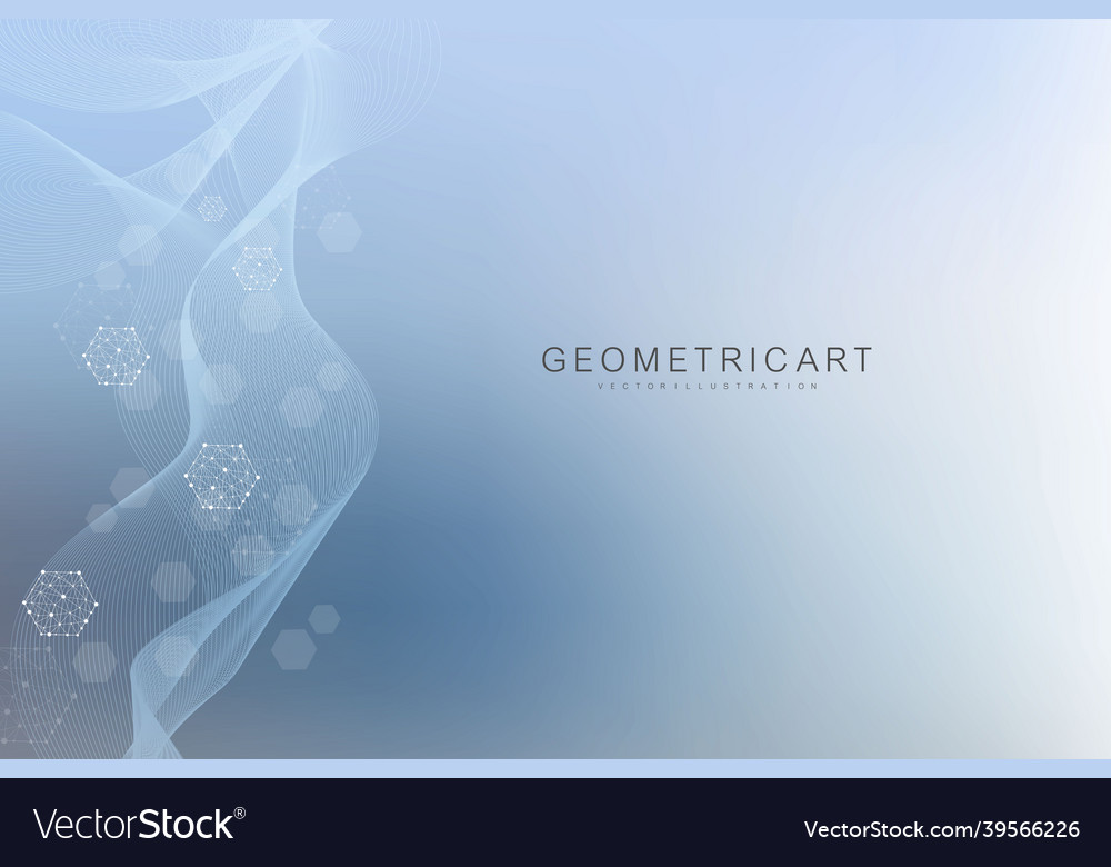 Science network pattern connecting lines and dots vector image Science network pattern connecting lines and dots