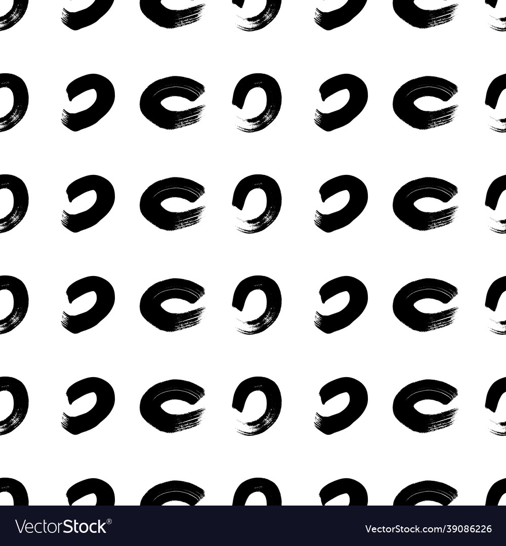 Seamless pattern with sketch circles shape vector image Seamless pattern with sketch circles shape