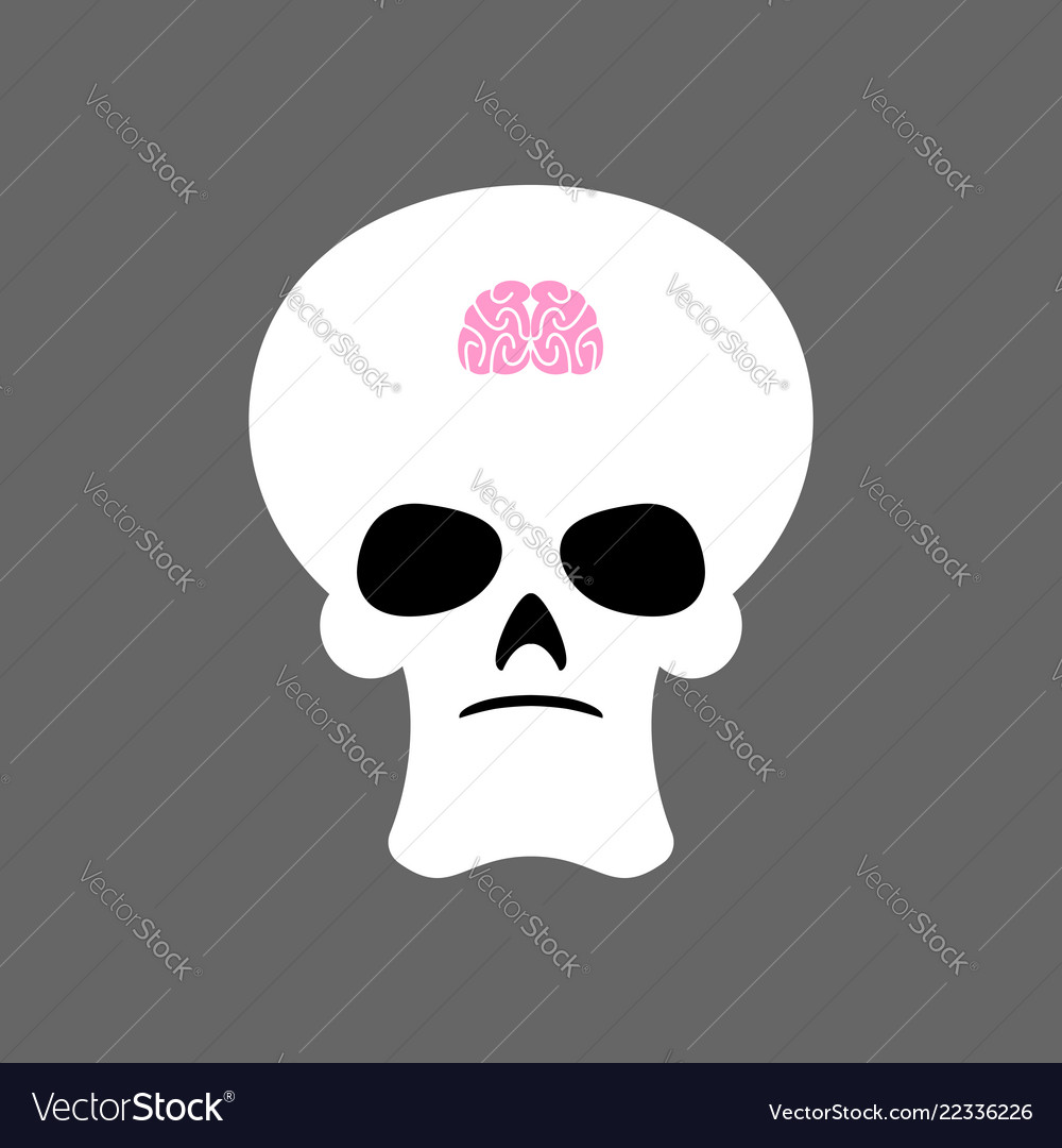 Skull with Brain Scan - Intelligence Concept