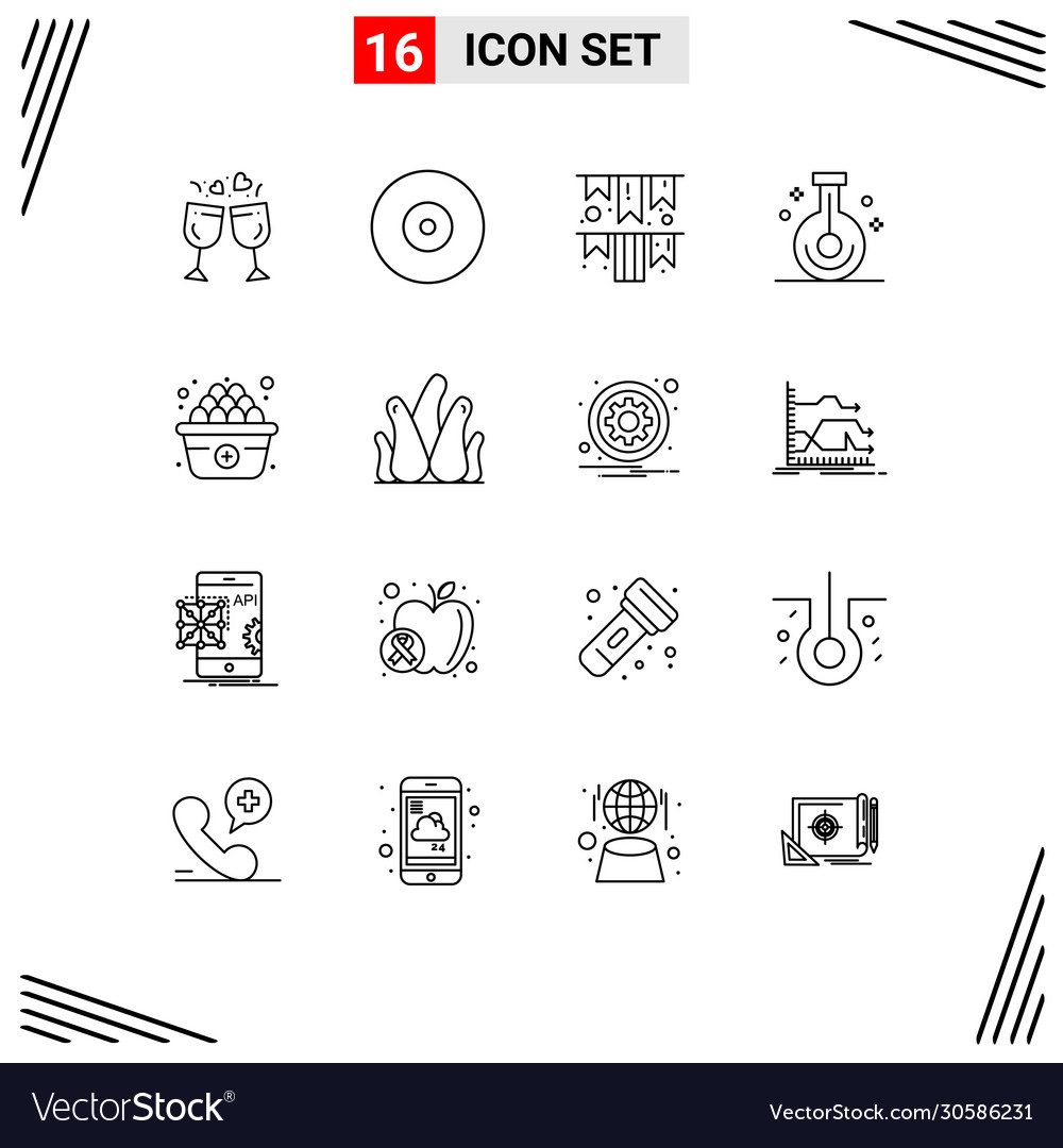16 universal outlines set for web and mobile