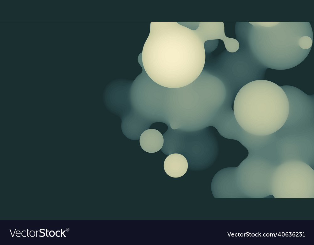 Abstract 3d fluid metaball shape with light green vector image Abstract 3d fluid metaball shape with light green