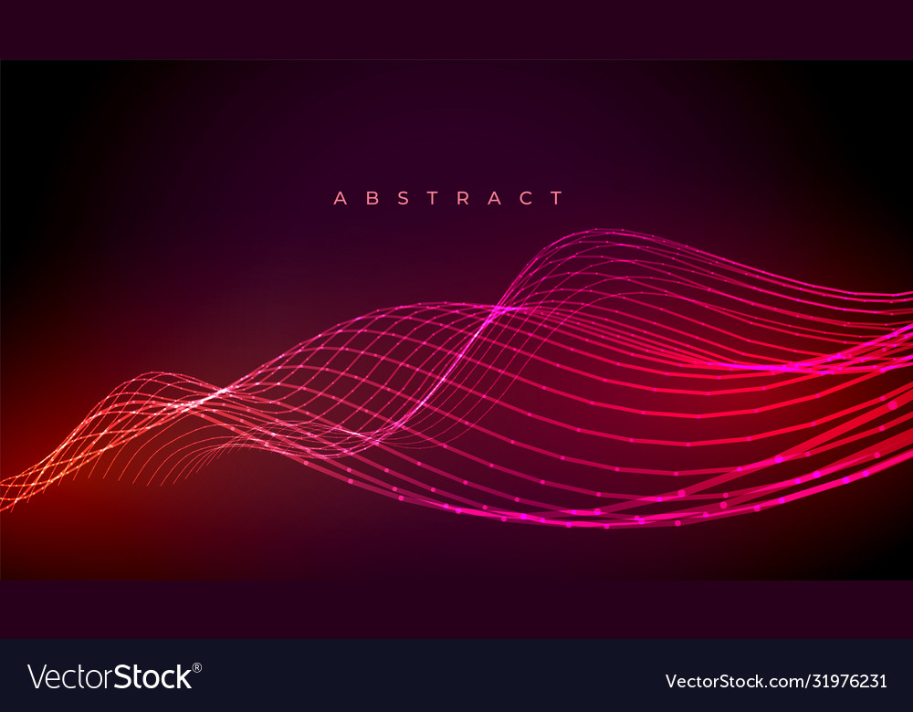 Abstract neon stylish wave lines background design