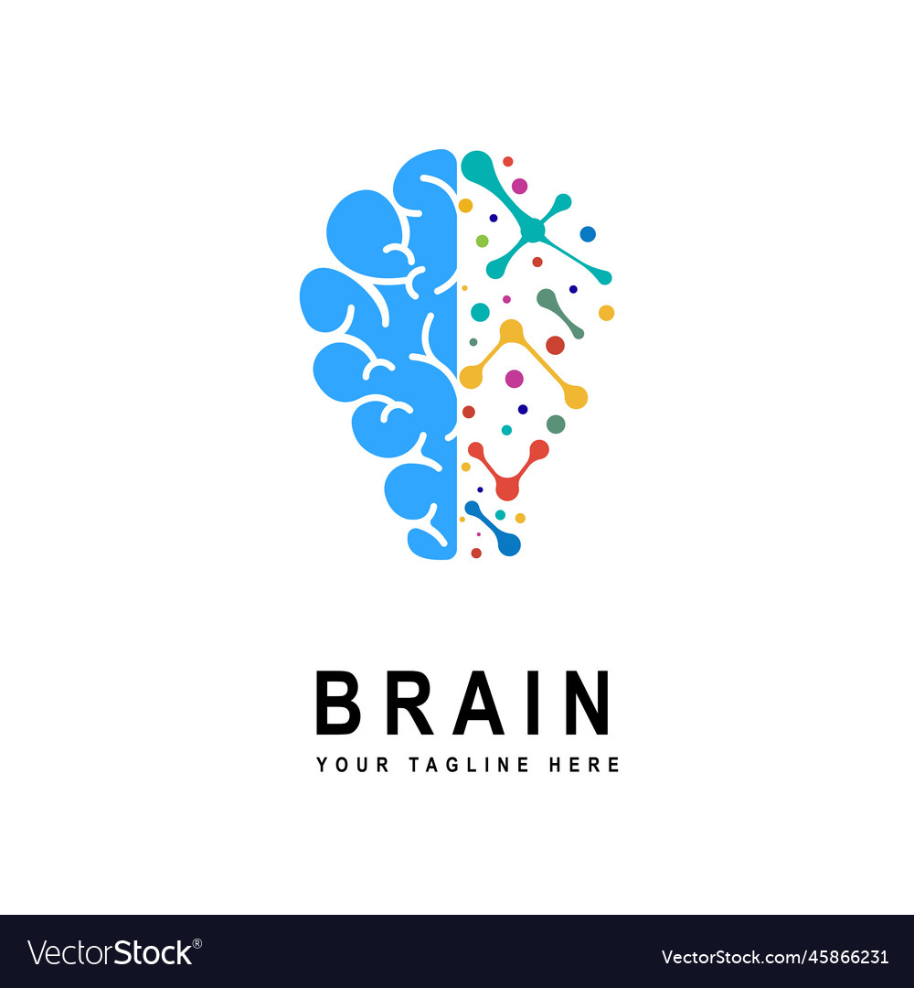 Brain logo design template Royalty Free Vector Image