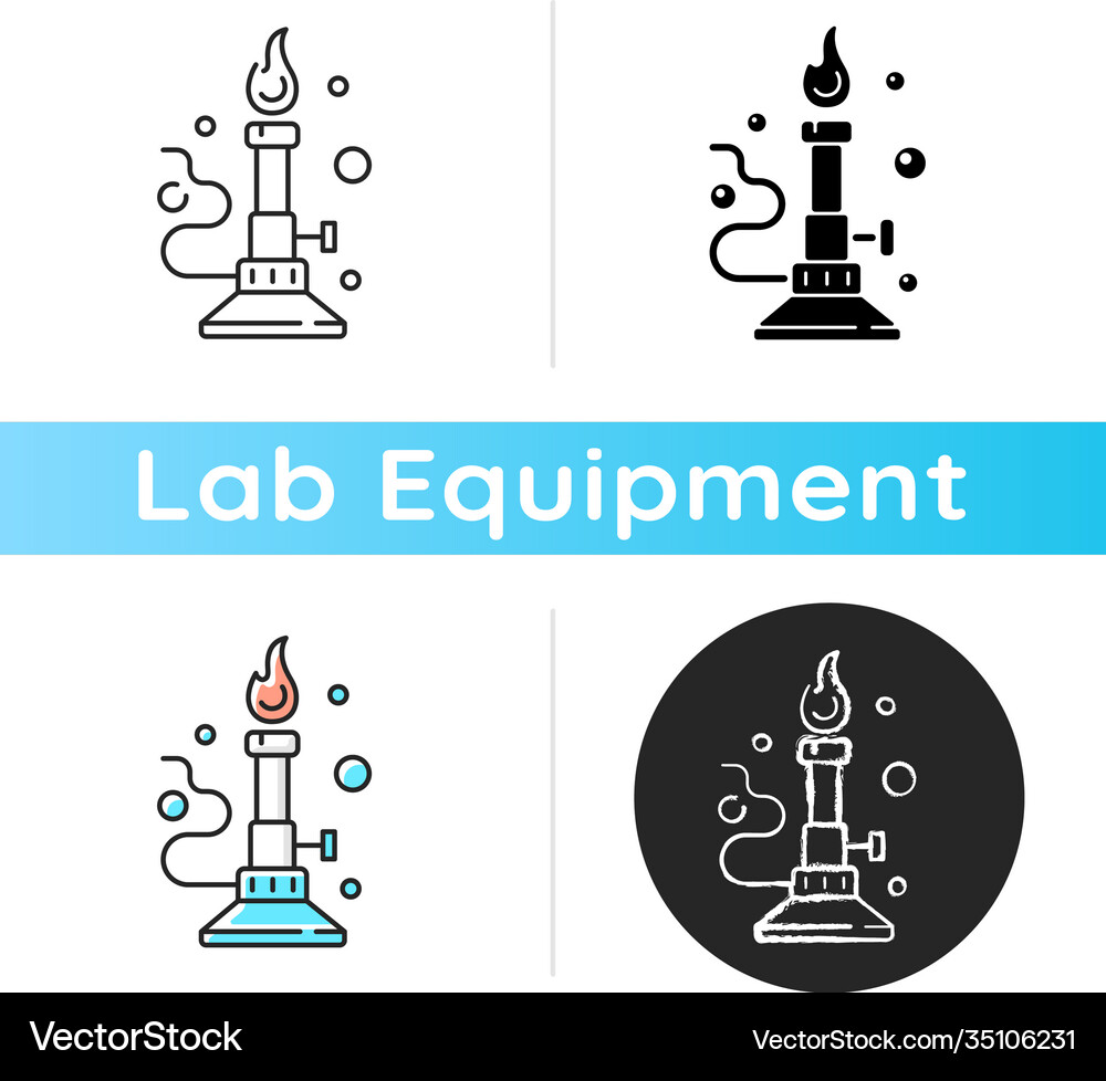 Bunsen burner icon Royalty Free Vector Image - VectorStock