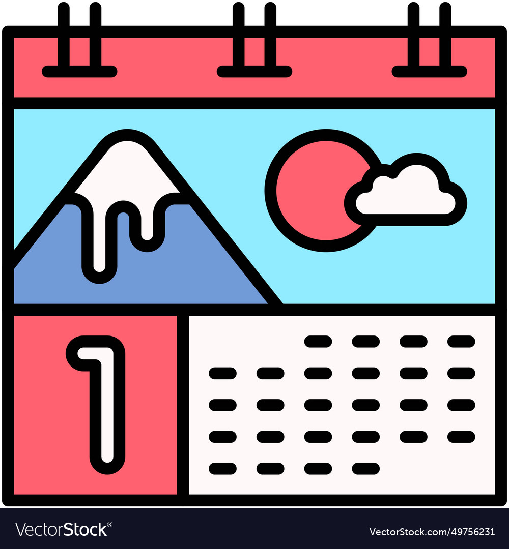 Calendar icon japanese new year related