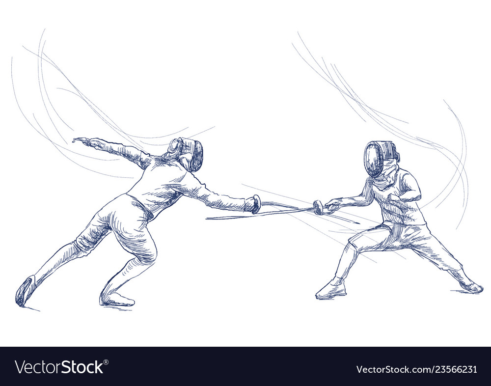 Fencing - an hand drawn freehand