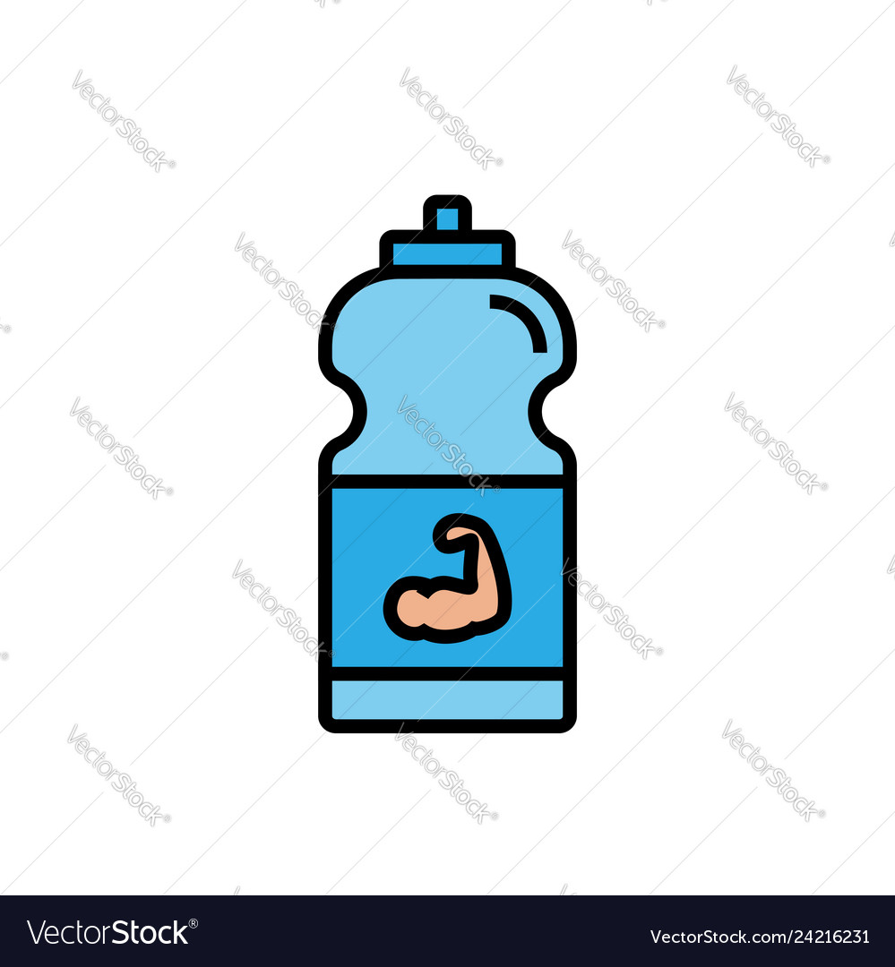 Fitness energy drink icon sport bottle